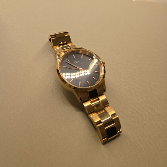 Daniel Wellington Iconic Link Watch Unisex Boyfriend Oversized Watch Rose Gold main image 6